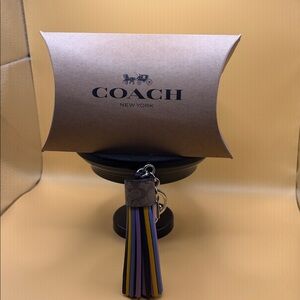 Coach Multicolor Tassel Key Holder